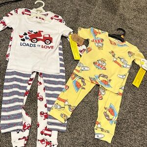 Chick Pea Kids Pajama Set - White and Yellow